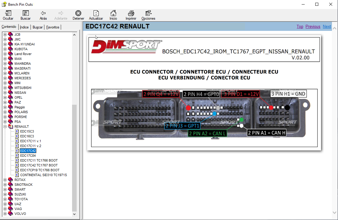 Ecu Pin Outs Software Boot Bench GPT1 GPT2 Full – Schémas de Connexion ECU pour Professionnels